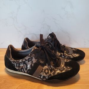 Coach Women's Black Leopard Print Sneakers